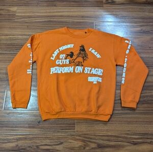 BROCKHAMPTON EUROTOUR 2022 ORANGE SWEATSHIRT Last Hoo Rah Coachella SIZE L